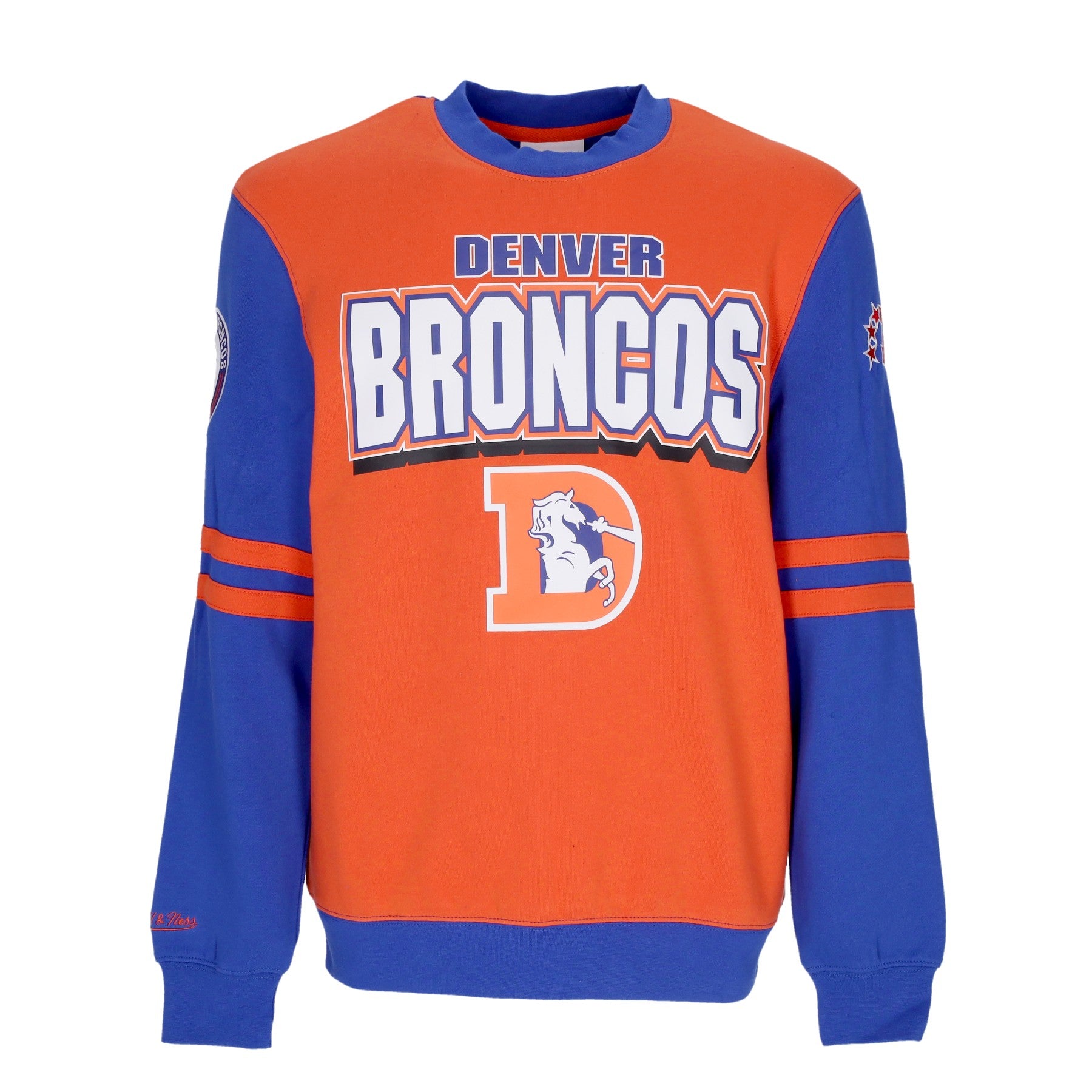 Mitchell & Ness, Felpa Girocollo Uomo Nfl All Over Crew 2.0 Denbro, Original Team Colors