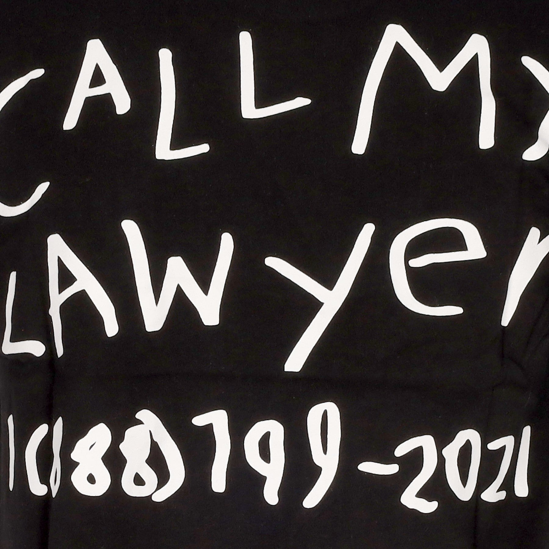 Call My Lawyer Hand Drawn Tee Black Men's T-Shirt