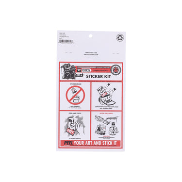 Obey, Adesivo Uomo 5 Pack Stickers, 