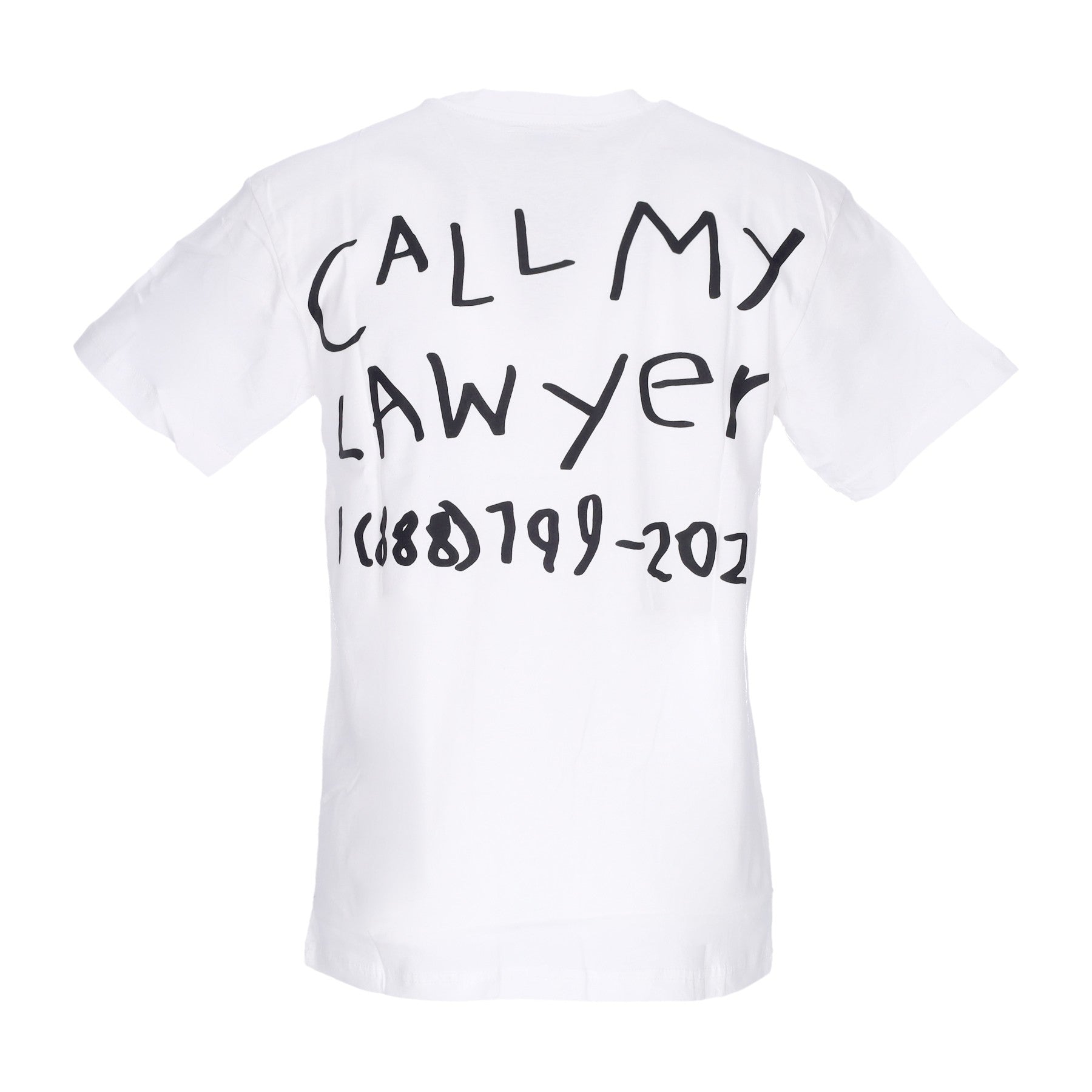 Call My Lawyer Hand Drawn Tee White Men's T-Shirt