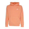 Nike, Felpa Leggera Cappuccio Uomo Sportswear Club Hoodie, Orange Trance/orange Trance/white