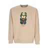Obey, Felpa Girocollo Uomo Bear Icon Premium Crew Fleece, Oat Milk