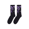 Phobia, Calza Media Uomo Lightning Socks, Black/purple