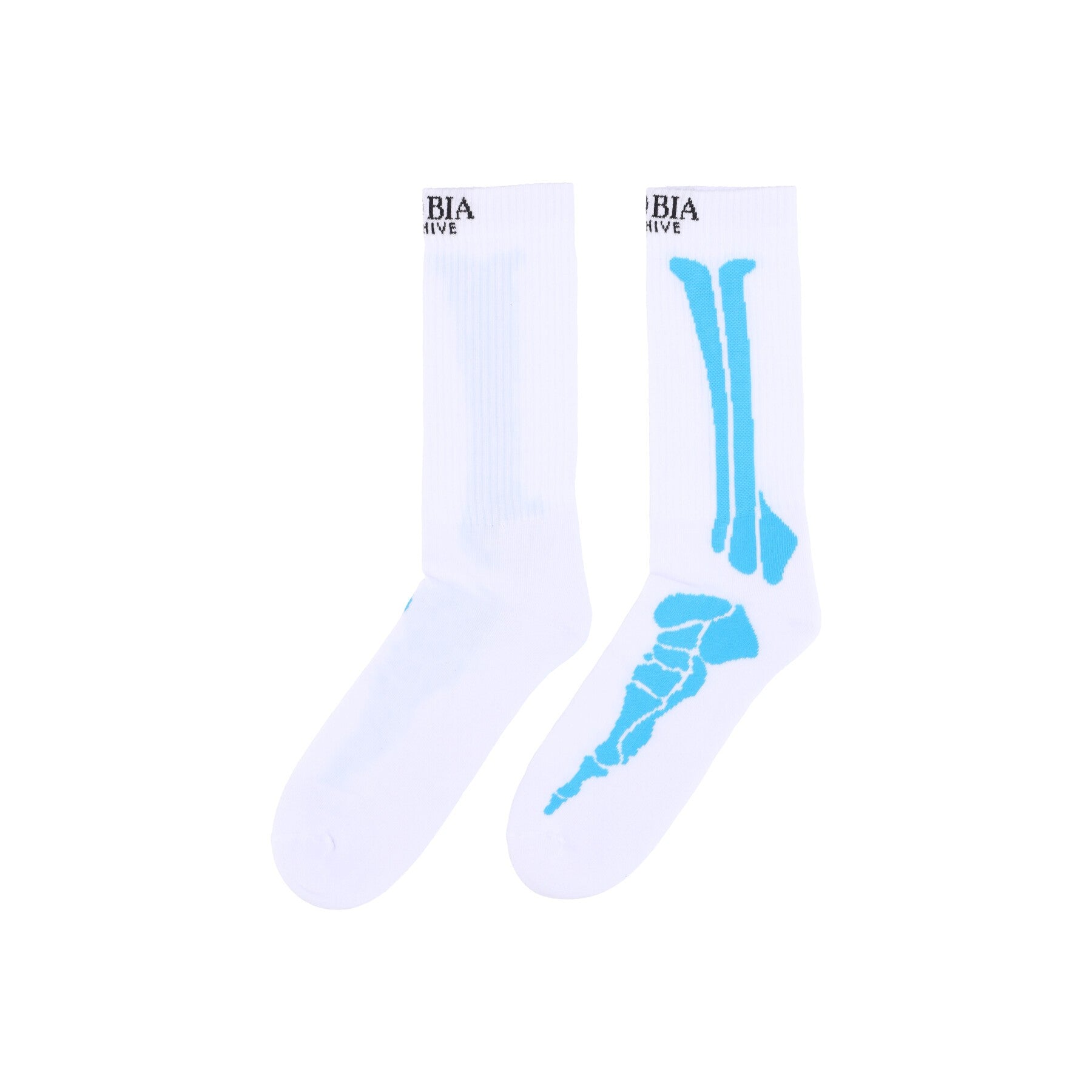 Phobia, Calza Media Uomo Bones Socks, White/light Blue