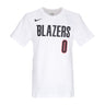 Nike Nba, Maglietta Uomo Nba Essentials Tee No 0 Damian Lillard Porbla, White
