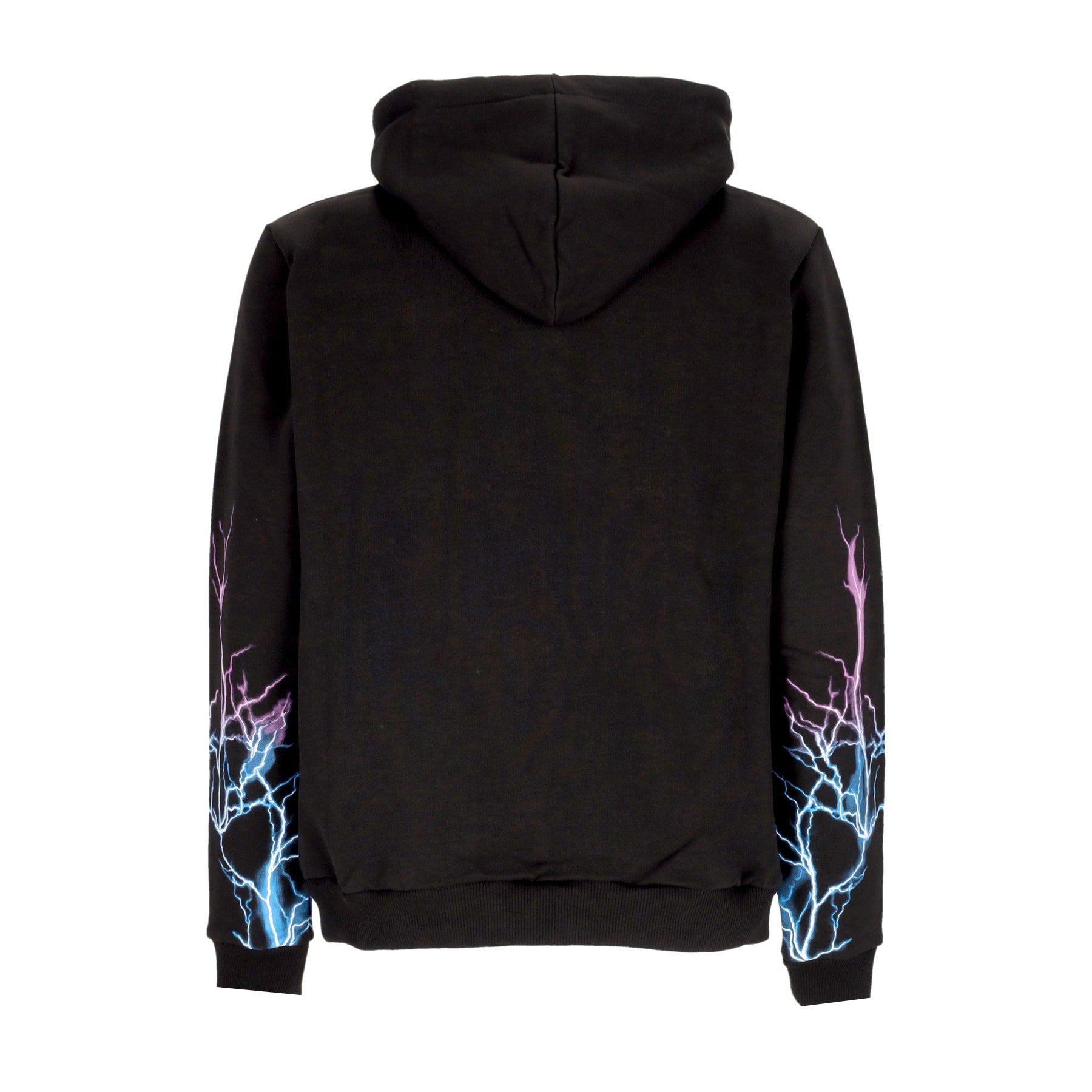 Phobia, Felpa Leggera Cappuccio Uomo Lightning Hoodie, Black/blue/purple