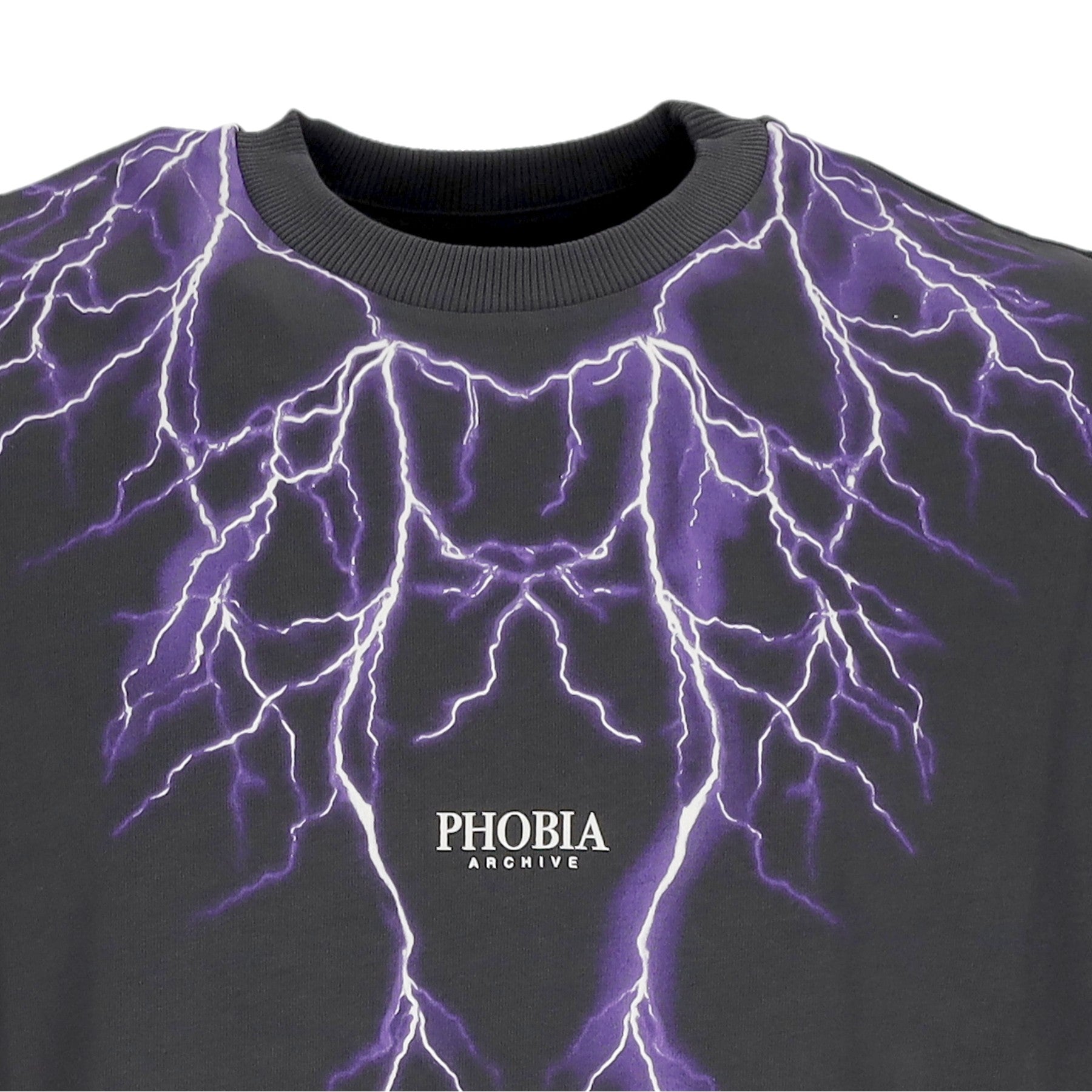 Front Lightning Tee Men's T-Shirt Grey/purple