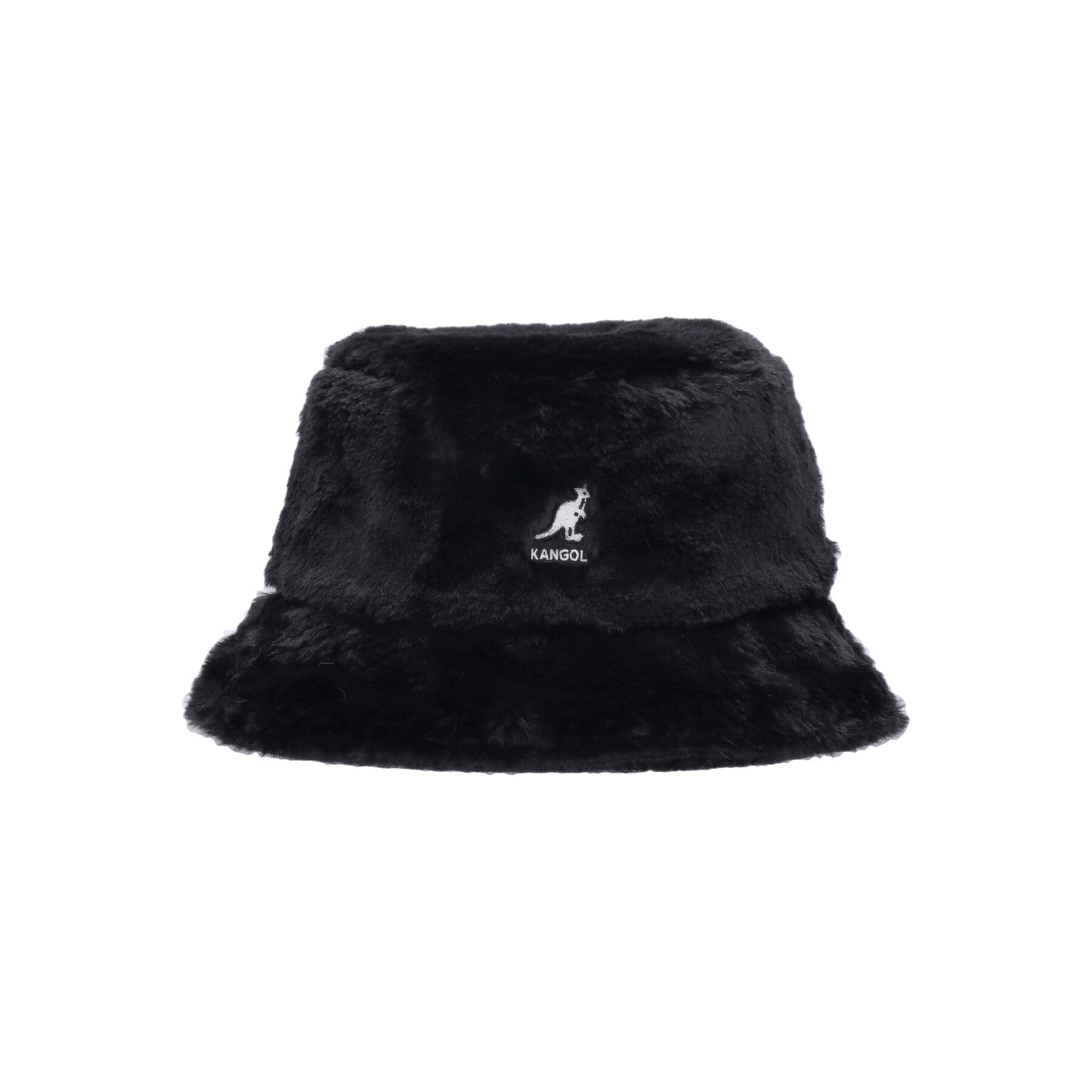 Men's Bucket Hat Faux Fur Bucket Black