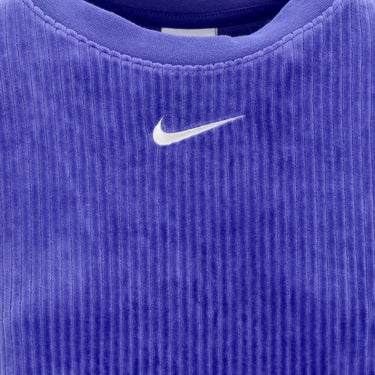 Nike, Vestito Donna Sportswear Velour Long-sleeve Crewneck Dress, 