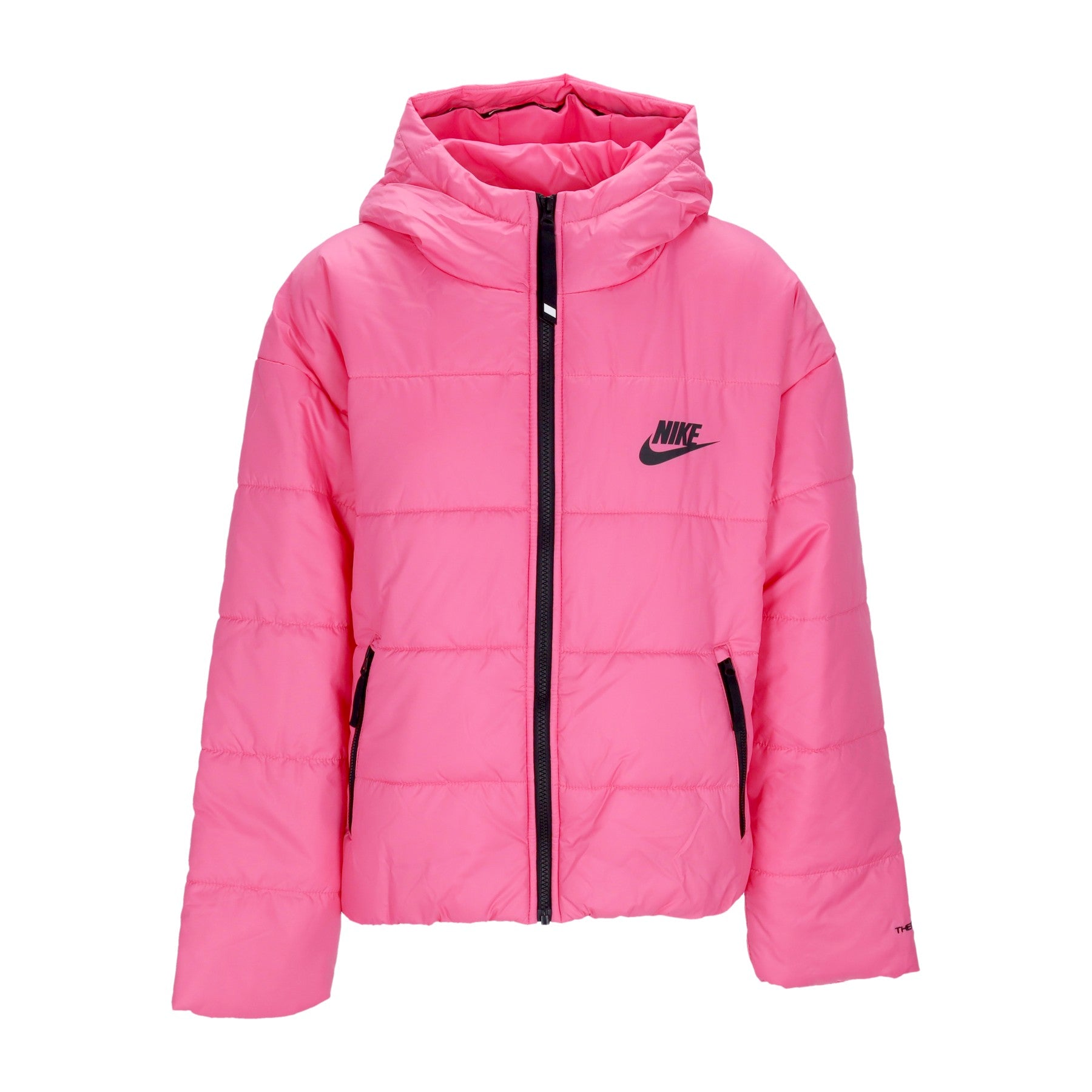 Nike, Piumino Donna W Therma Fit Repel Hooded Jacket, Pinksicle/black/black