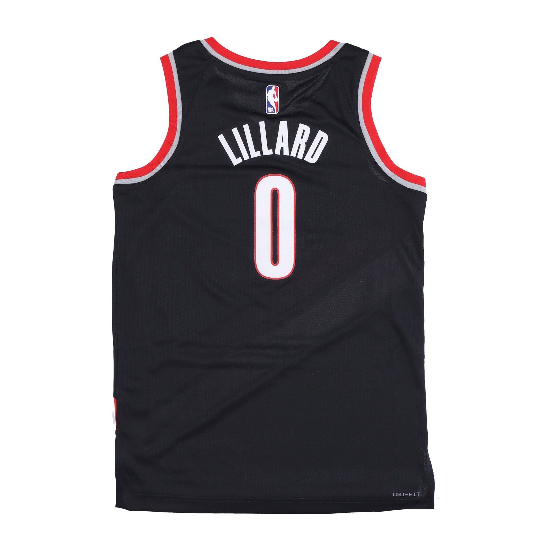 Nike Nba, Canotta Basket Uomo Nba Dri Fit Swingman Jersey No 0 Damian Lillard Porbla, 