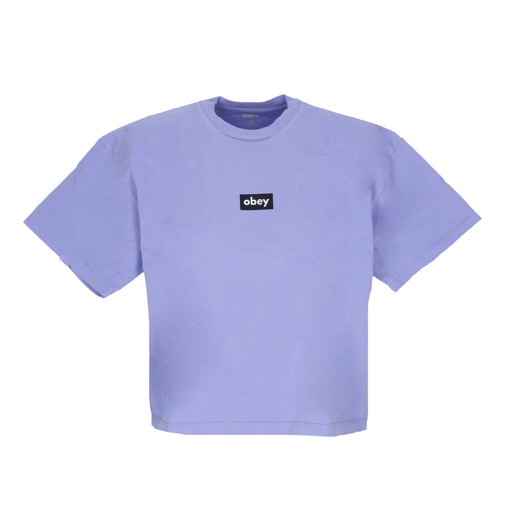 Women's Short T-Shirt Tag Custom Crop Tee Digital Violet