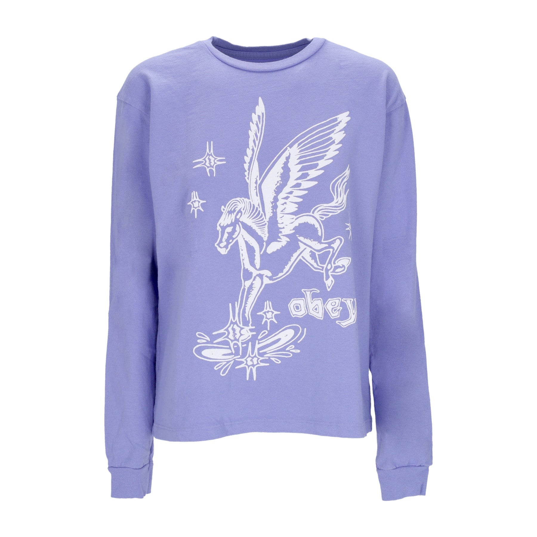 Obey, Maglietta Manica Lunga Donna Pegasus Custom Box L/s Tee, Digital Violet