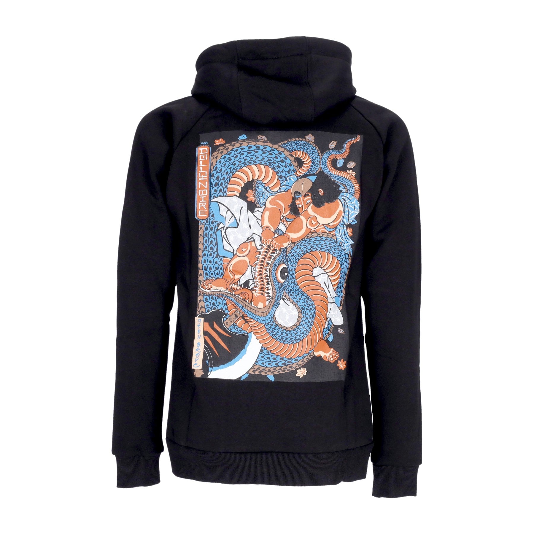 Dolly Noire, Felpa Cappuccio Uomo Kunyoshi Hoodie, Black/red/blue