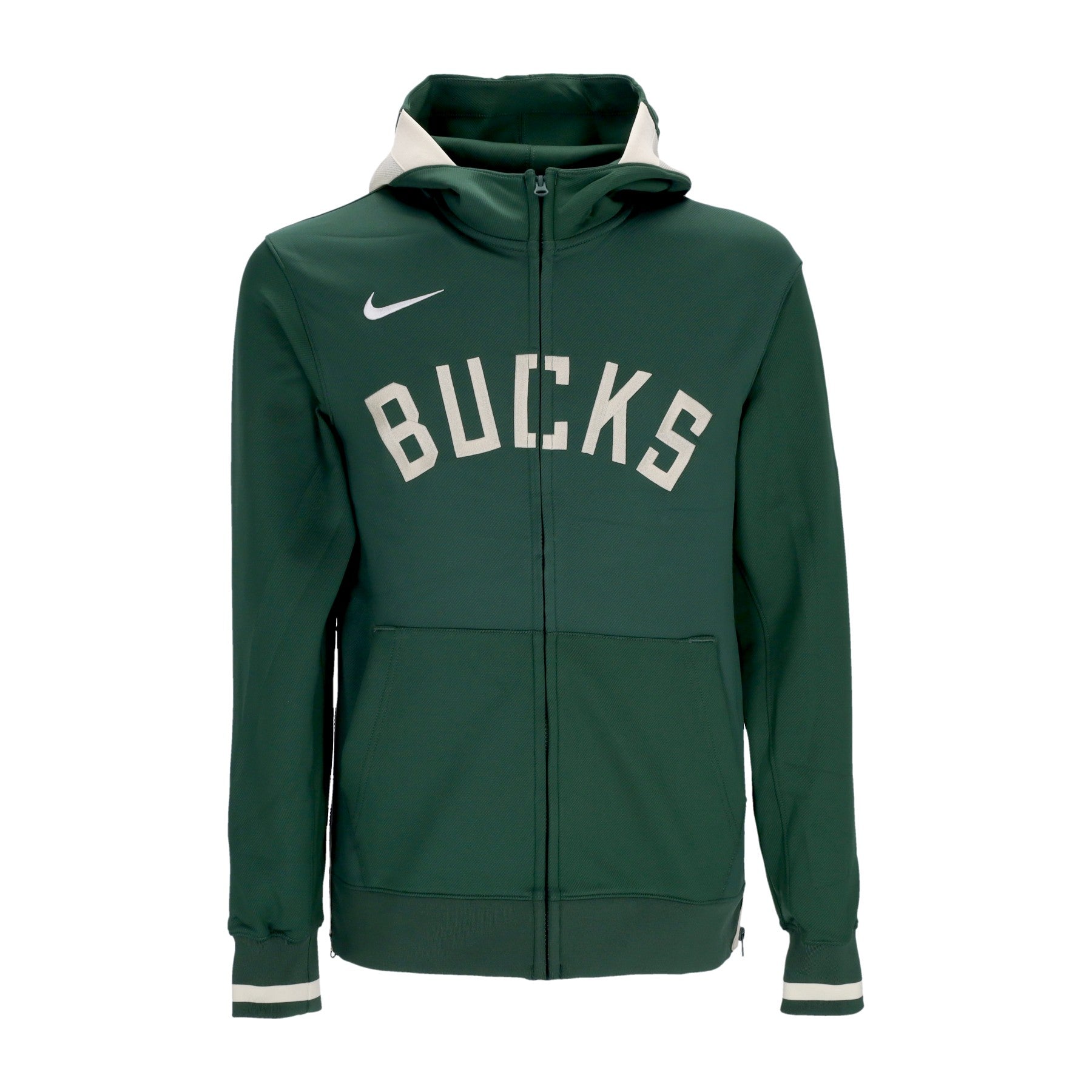 Nike Nba, Felpa Leggera Cappuccio Zip Uomo Nba Dri Fit Showtime Full Zip Hoodie Milbuc, Fir/flat Opal/fir/white