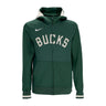 Nike Nba, Felpa Leggera Cappuccio Zip Uomo Nba Dri Fit Showtime Full Zip Hoodie Milbuc, Fir/flat Opal/fir/white