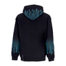 Vision Of Super, Felpa Cappuccio Uomo Negative Flames Hoodie, Black/balsam Green