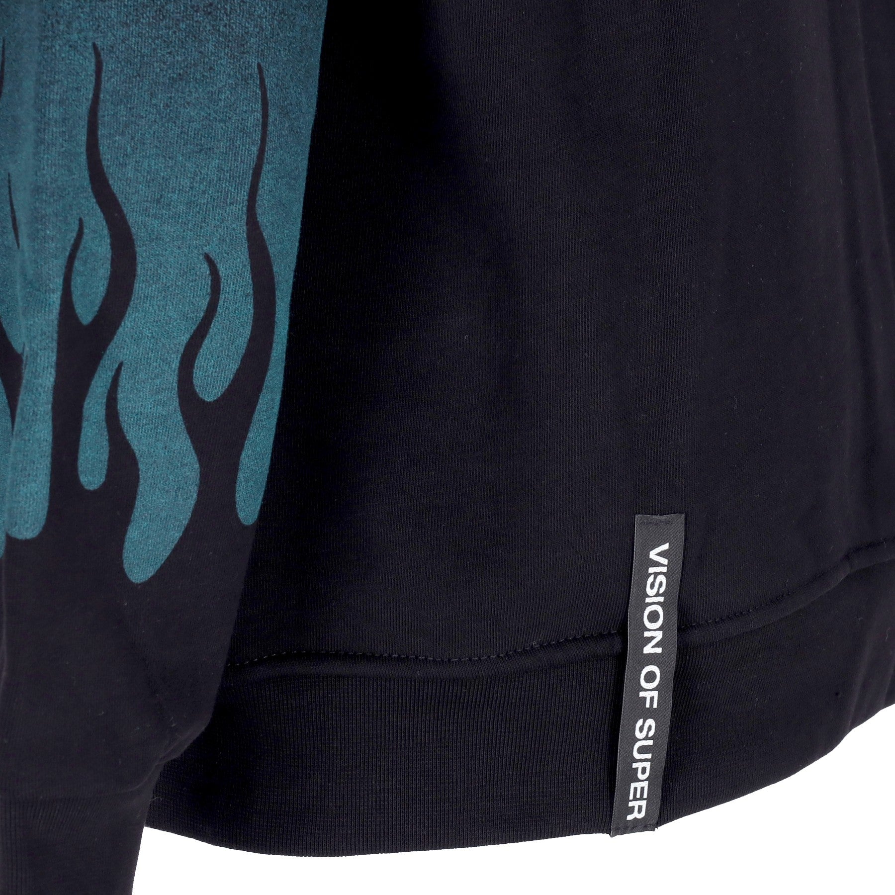 Vision Of Super, Felpa Cappuccio Uomo Negative Flames Hoodie, 