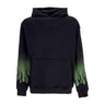 Vision Of Super, Felpa Cappuccio Uomo Negative Flames Hoodie, Black/green