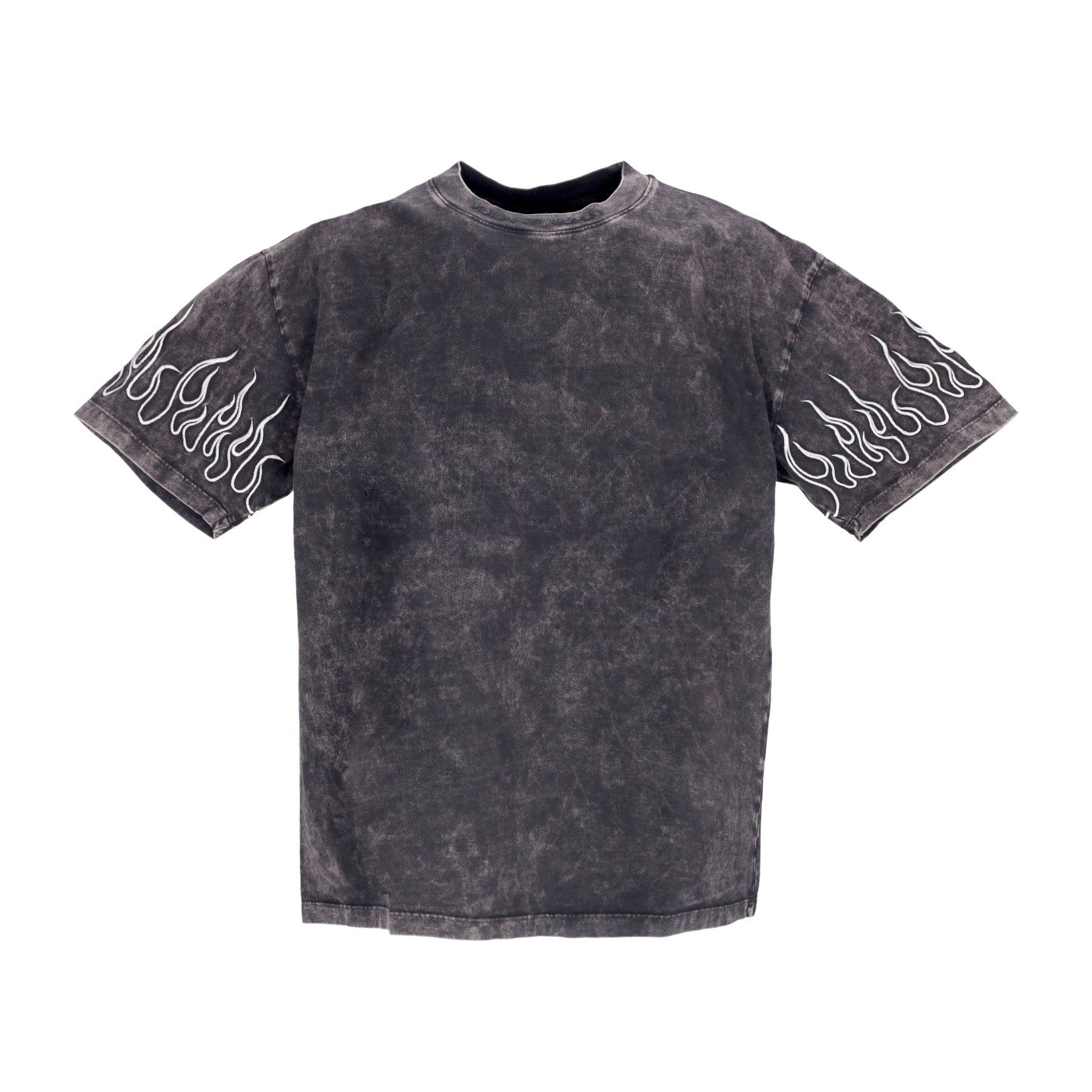 Vision Of Super, Maglietta Uomo Embroidered Flames Tee, Grey/white