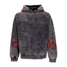 Vision Of Super, Felpa Cappuccio Uomo Embroidered Flames Hoodie, Grey/red