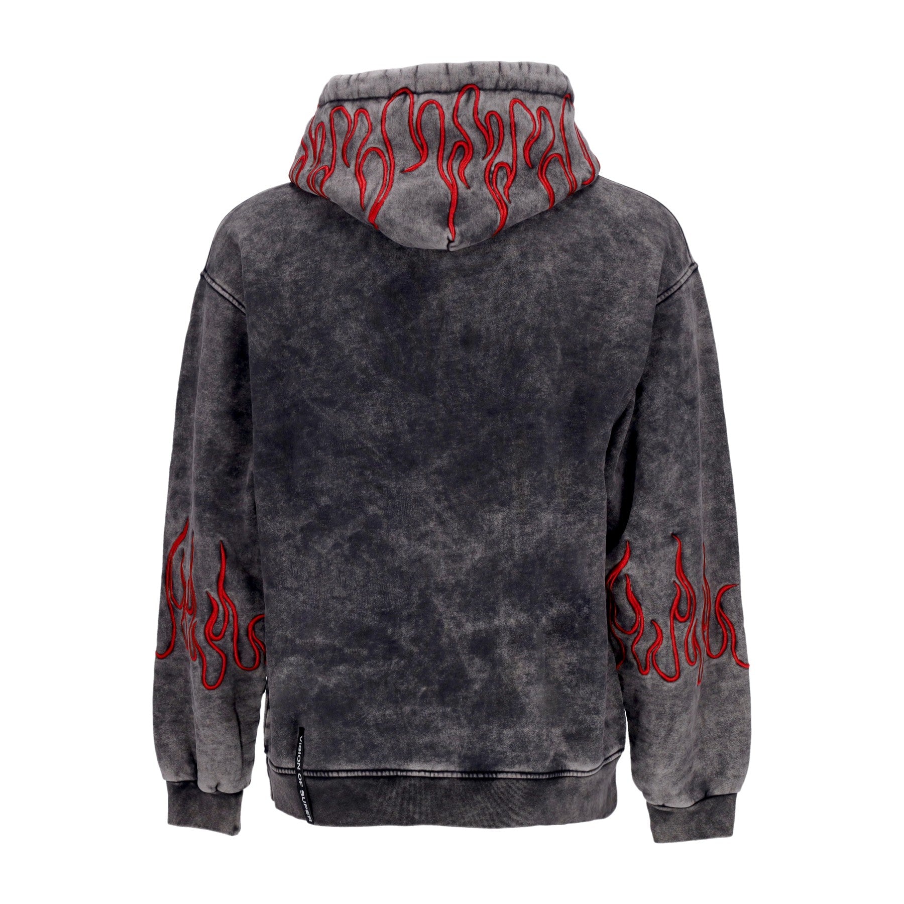 Vision Of Super, Felpa Cappuccio Uomo Embroidered Flames Hoodie, 