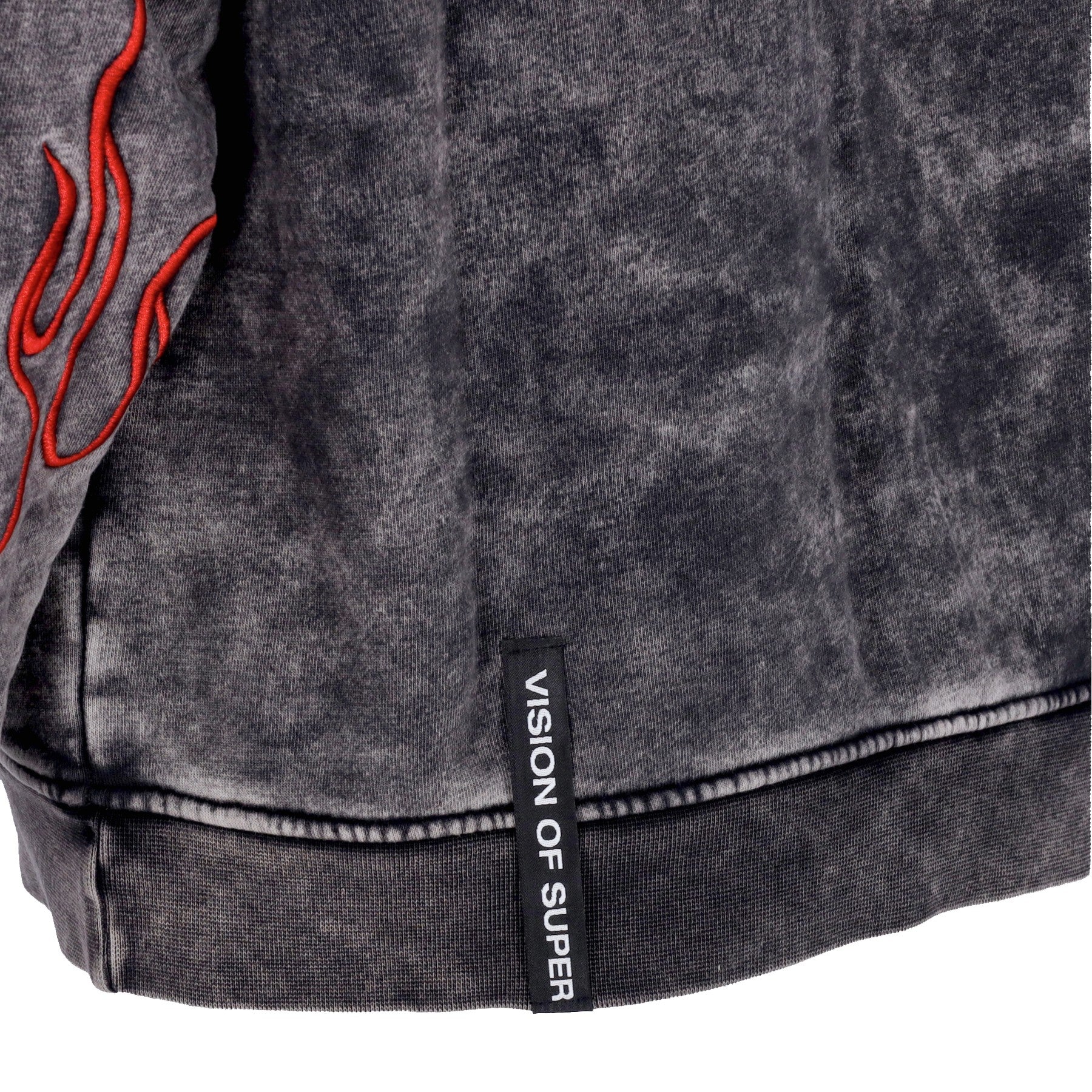 Vision Of Super, Felpa Cappuccio Uomo Embroidered Flames Hoodie, 