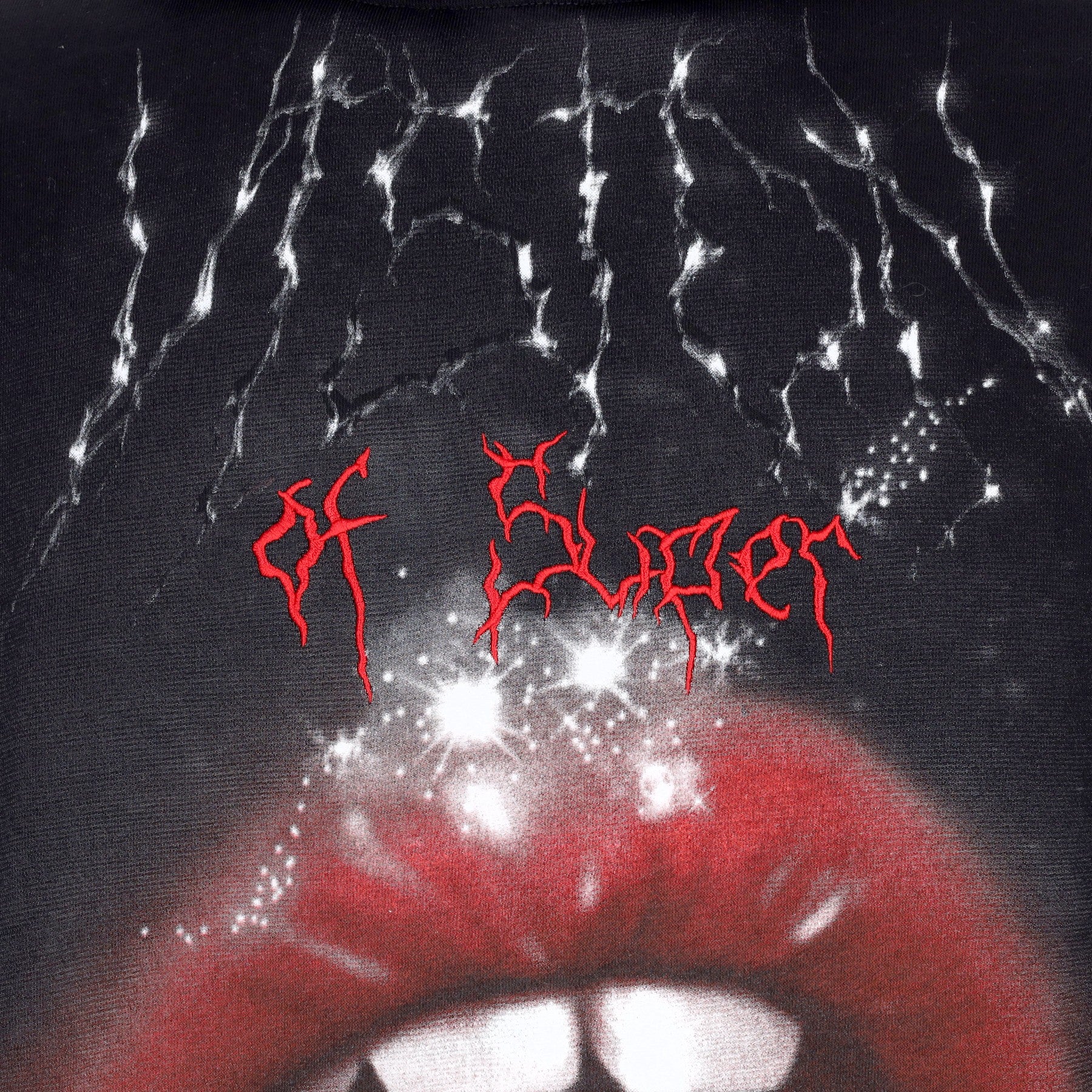 Vision Of Super, Felpa Cappuccio Uomo Rock Mouth Print Hoodie, 