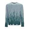 Vision Of Super, Maglione Uomo Double Flames L/s Jumper, Balsam Green