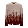 Vision Of Super, Maglione Uomo Double Flames L/s Jumper, Grape Wine