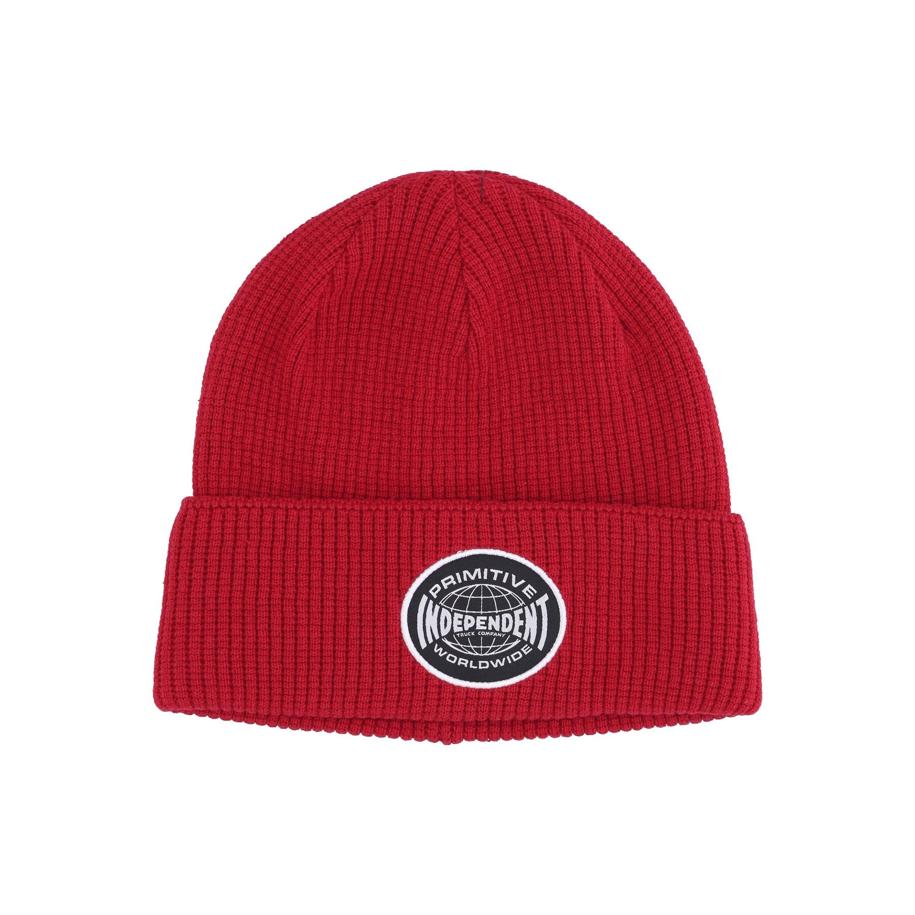 Primitive, Cappello Uomo Global Waffle Beanie X Independent, Red