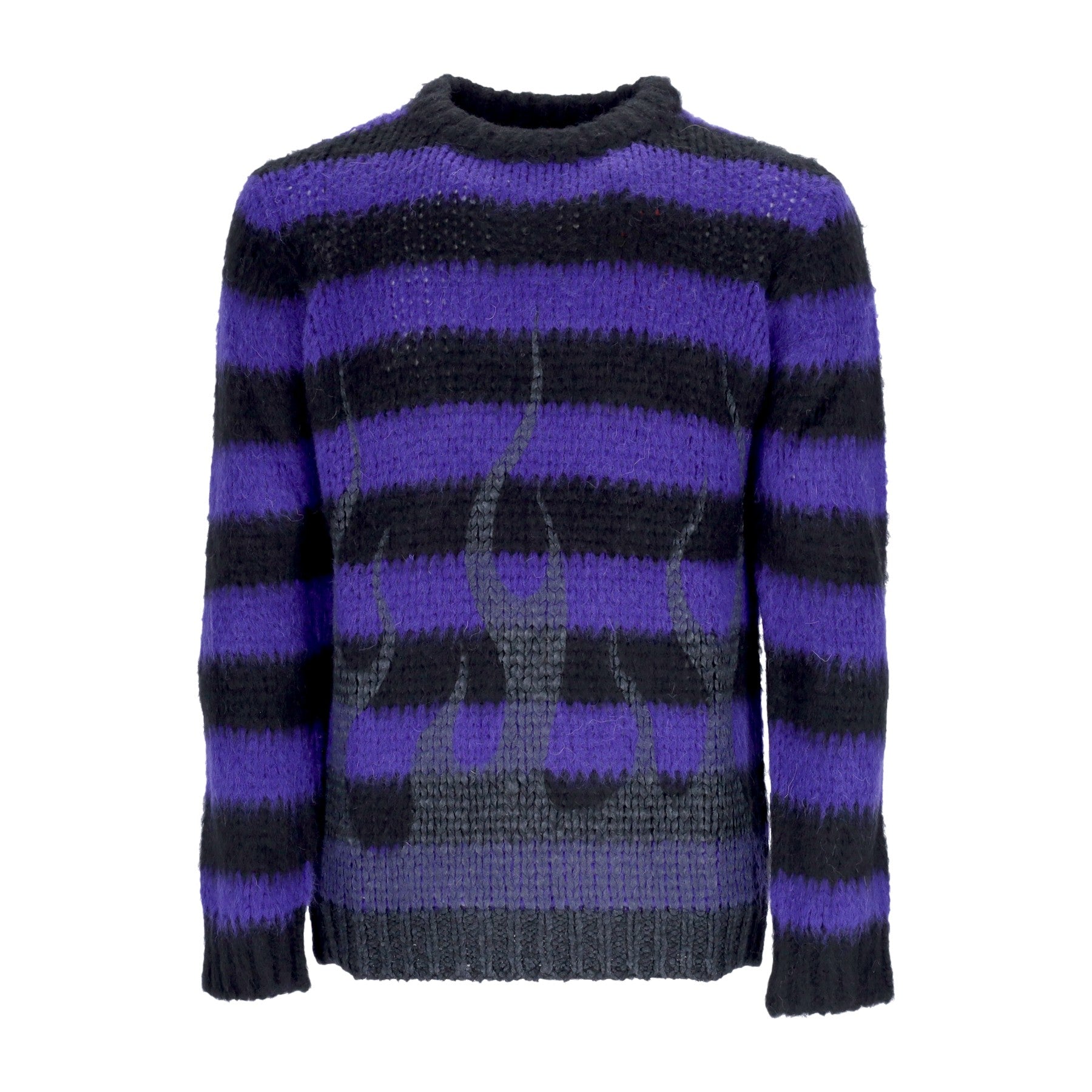 Vision Of Super, Maglione Uomo Black Flames Jumper, Purple