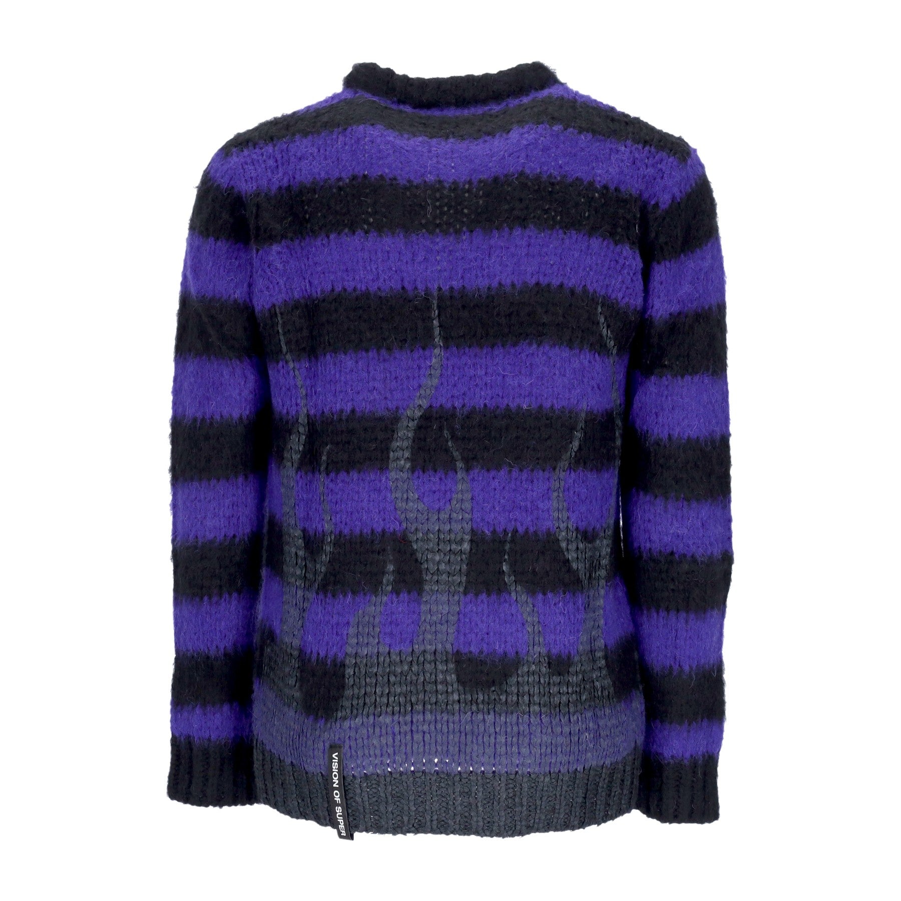 Vision Of Super, Maglione Uomo Black Flames Jumper, 