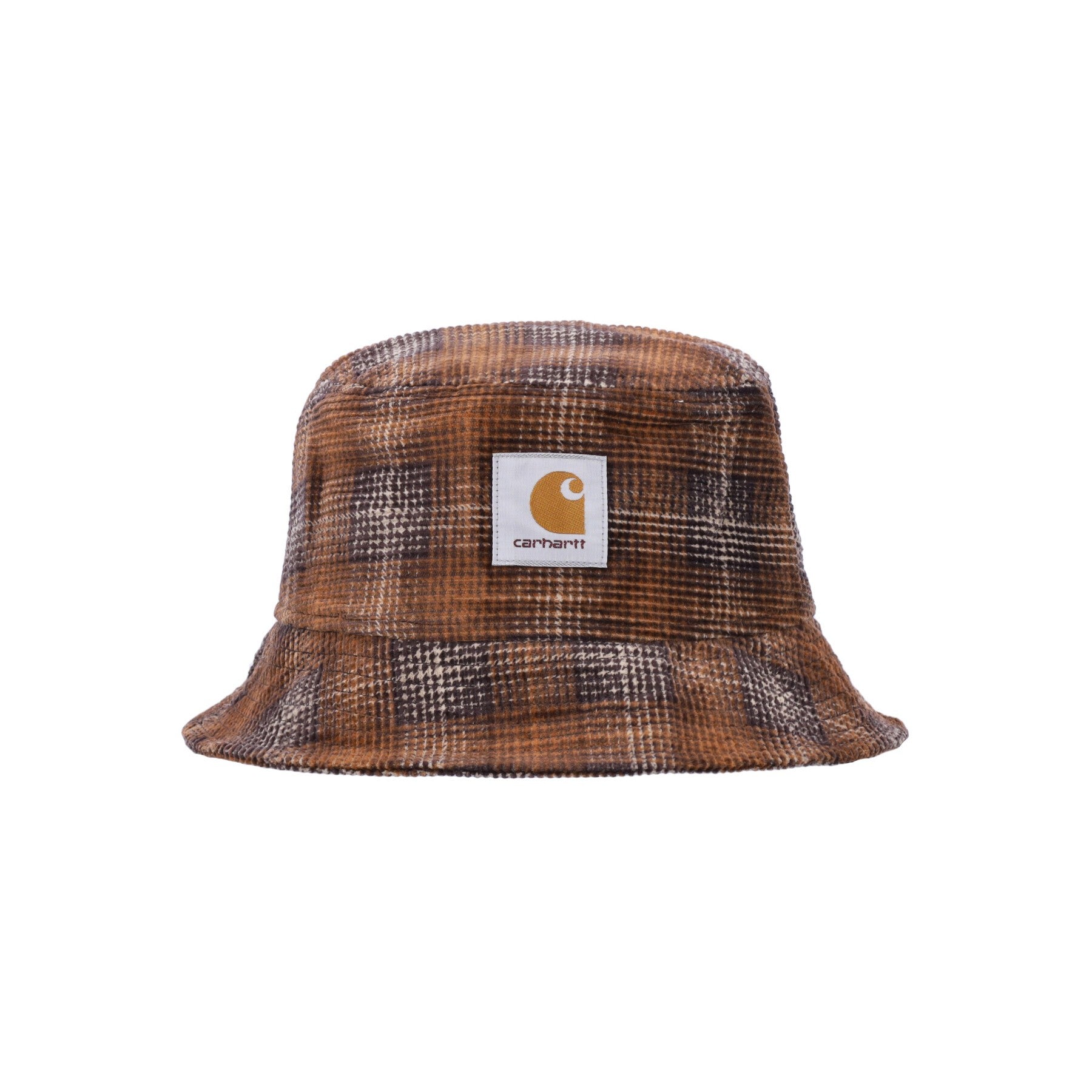 Carhartt Wip, Cappello Da Pescatore Uomo Cord Bucket Hat, Wiley Check/hamilton Brown