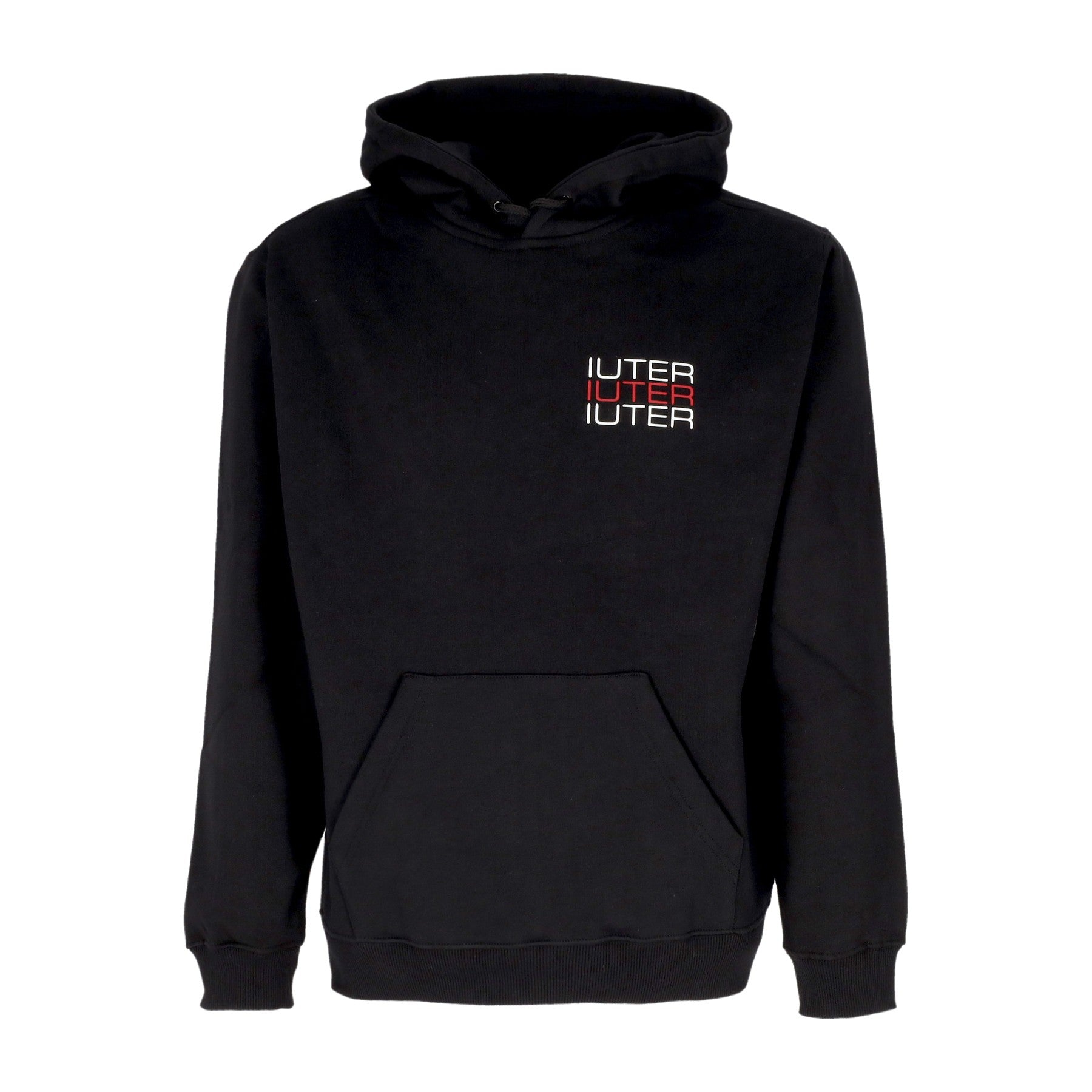 Iuter, Felpa Cappuccio Uomo Spine Skulls Hoodie, Black