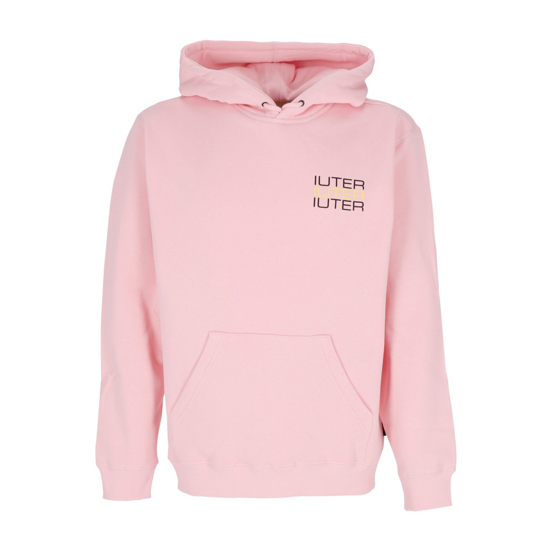Iuter, Felpa Cappuccio Uomo Spine Skulls Hoodie, Pink
