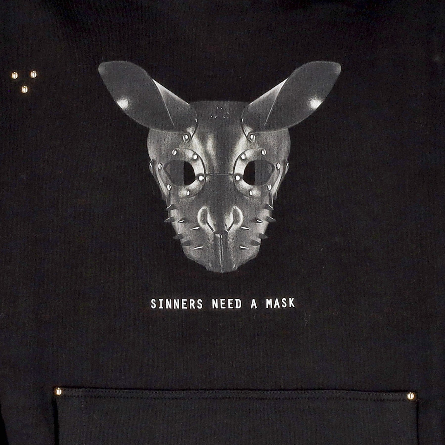 Men's Lightweight Hooded Sweatshirt Rabbit Hoodie Black