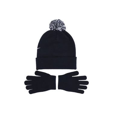Set Cappello+guanti Ragazzo Swoosh Pom Beanie Gloves Set Black