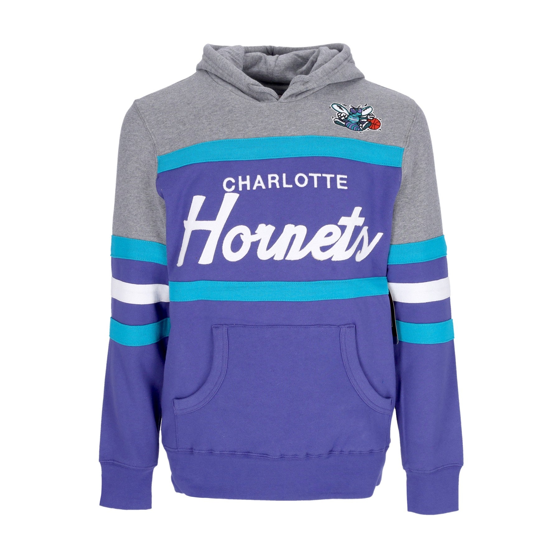 Mitchell & Ness, Felpa Cappuccio Uomo Nba Headcoach Hoodie Hardwood Classics Chahor, Dark Purple