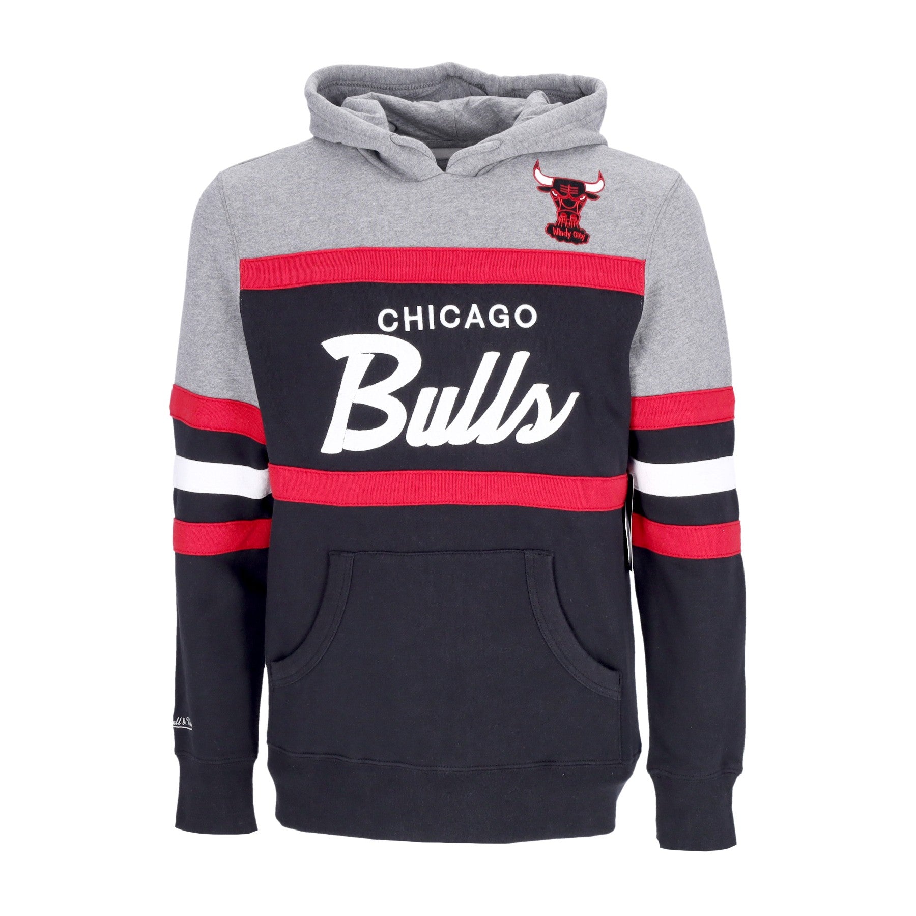 Mitchell & Ness, Felpa Cappuccio Uomo Nba Headcoach Hoodie Hardwood Classics Chibul, Black