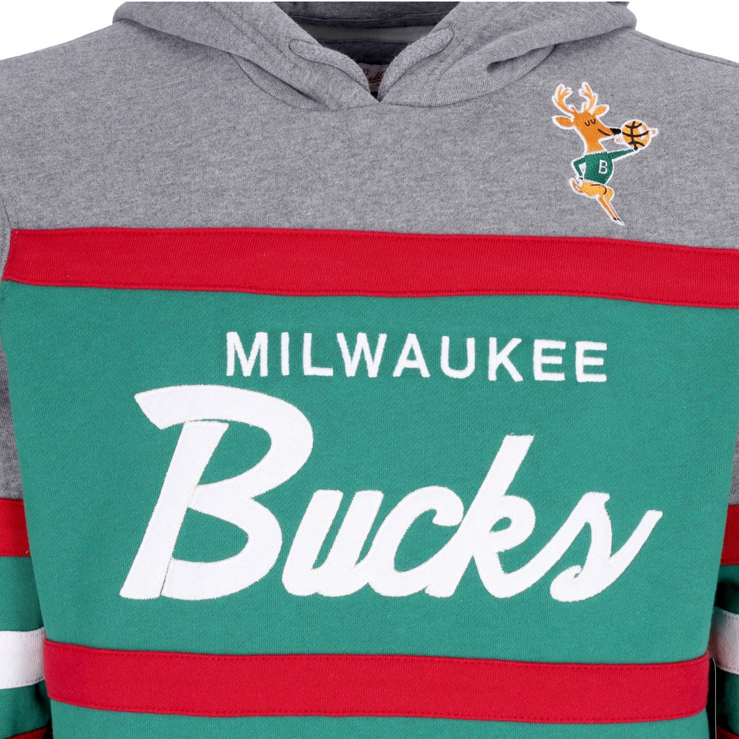 Mitchell & Ness, Felpa Cappuccio Uomo Nba Headcoach Hoodie Hardwood Classics Milbuc, 