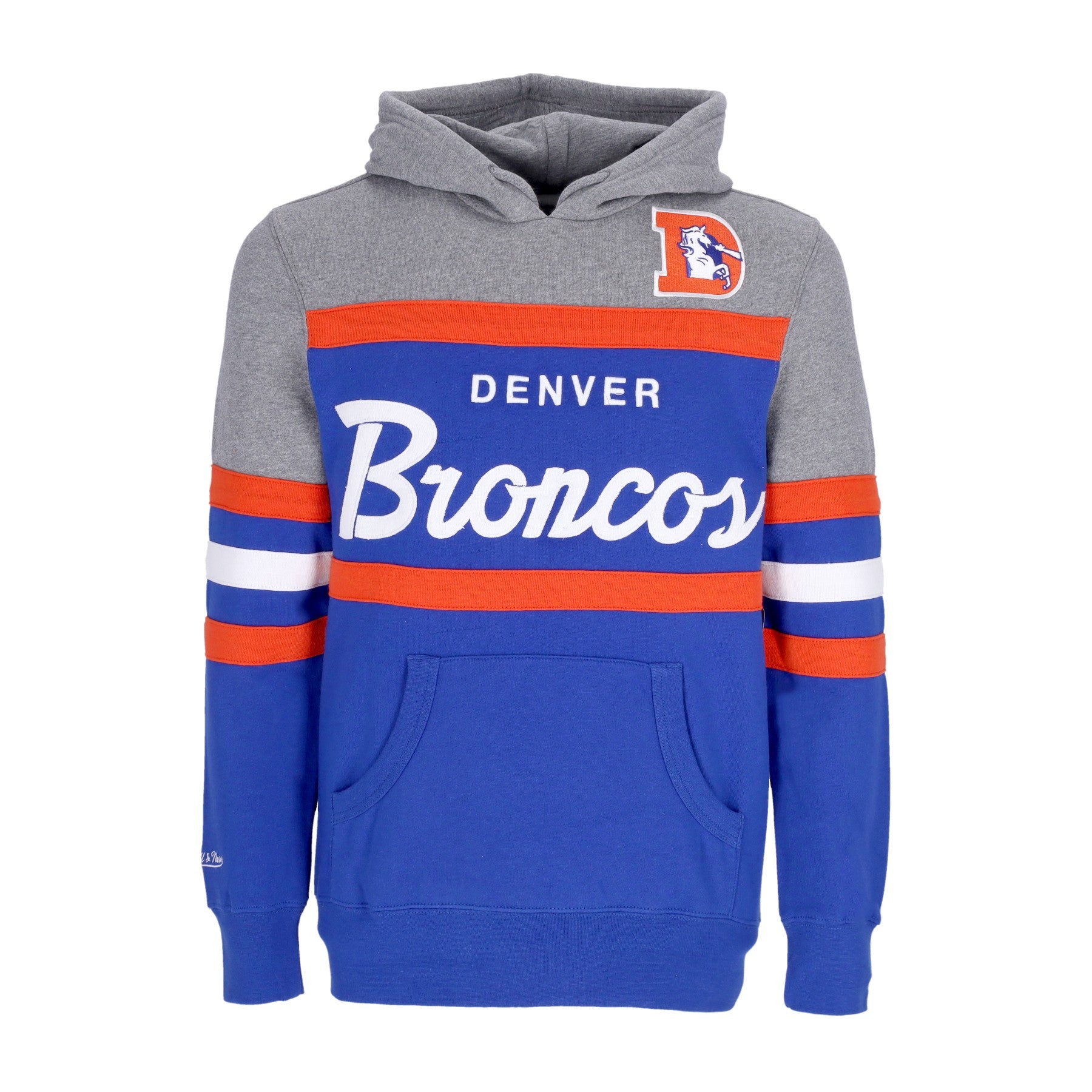 Mitchell & Ness, Felpa Cappuccio Uomo Nfl Headcoach Hoodie Denbro, Royal