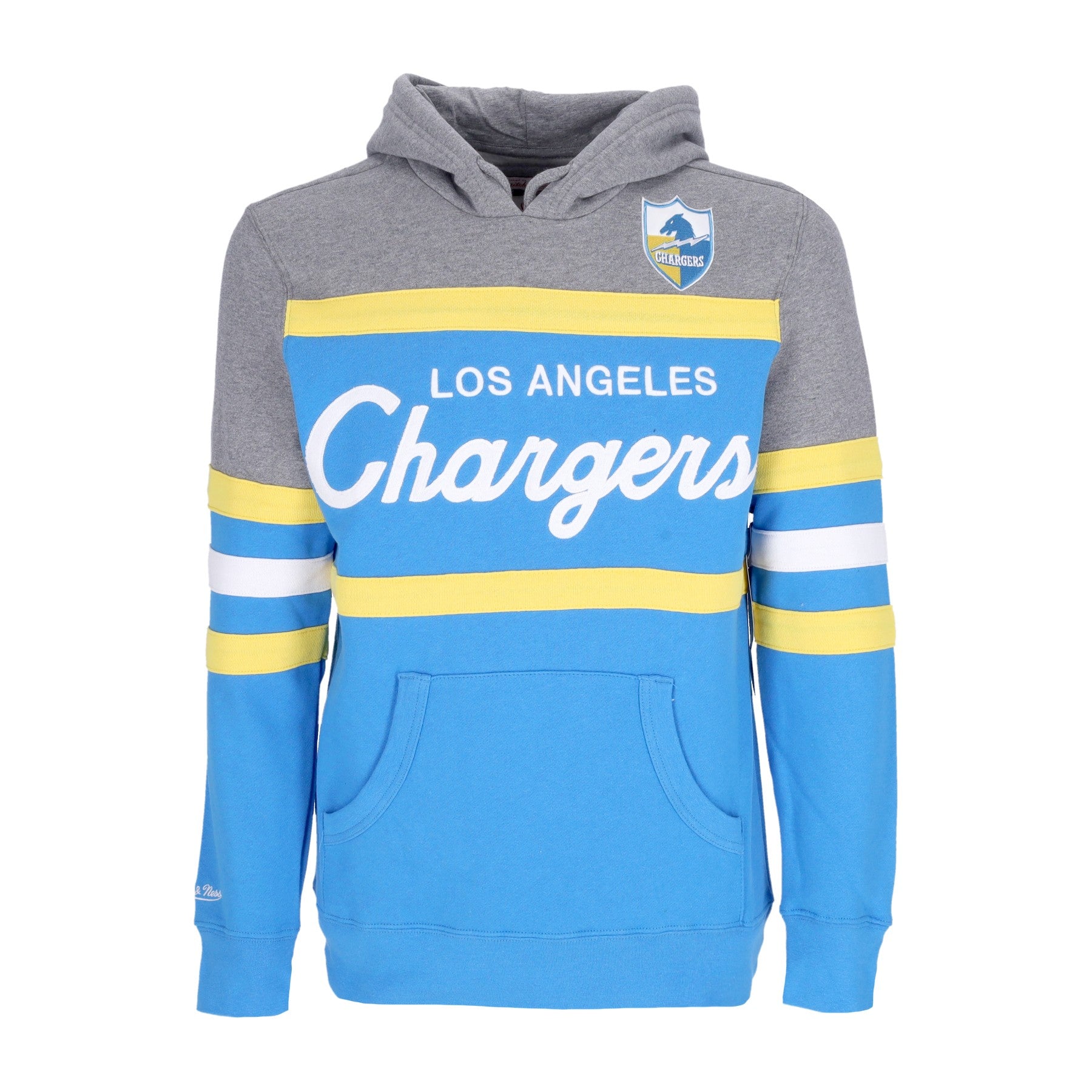 Mitchell & Ness, Felpa Cappuccio Uomo Nfl Headcoach Hoodie Loscha, Light Blue