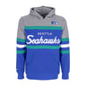 Mitchell & Ness, Felpa Cappuccio Uomo Nfl Headcoach Hoodie Seasea, Royal