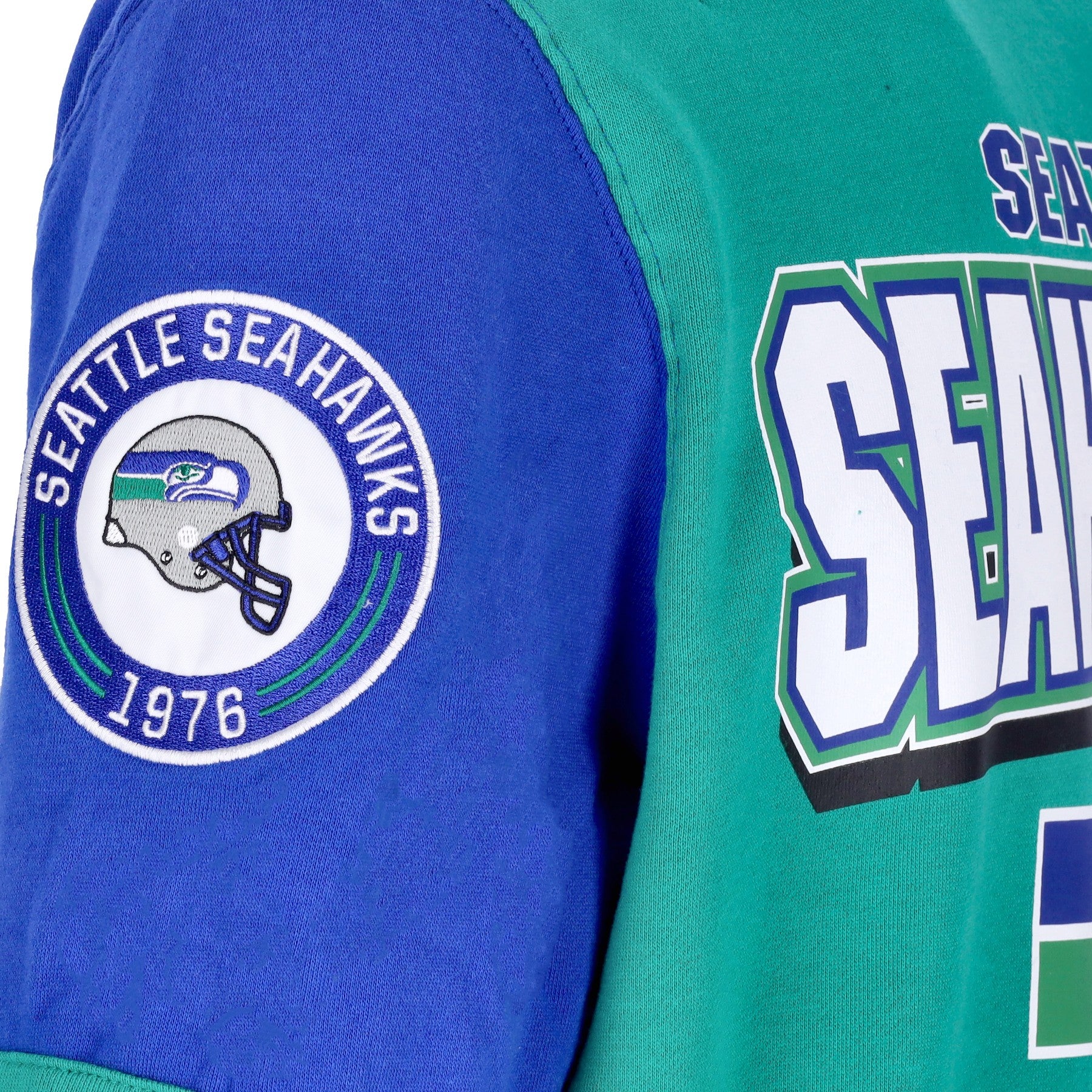 Mitchell & Ness, Felpa Girocollo Uomo Nfl All Over Crew 2.0 Seasea, 