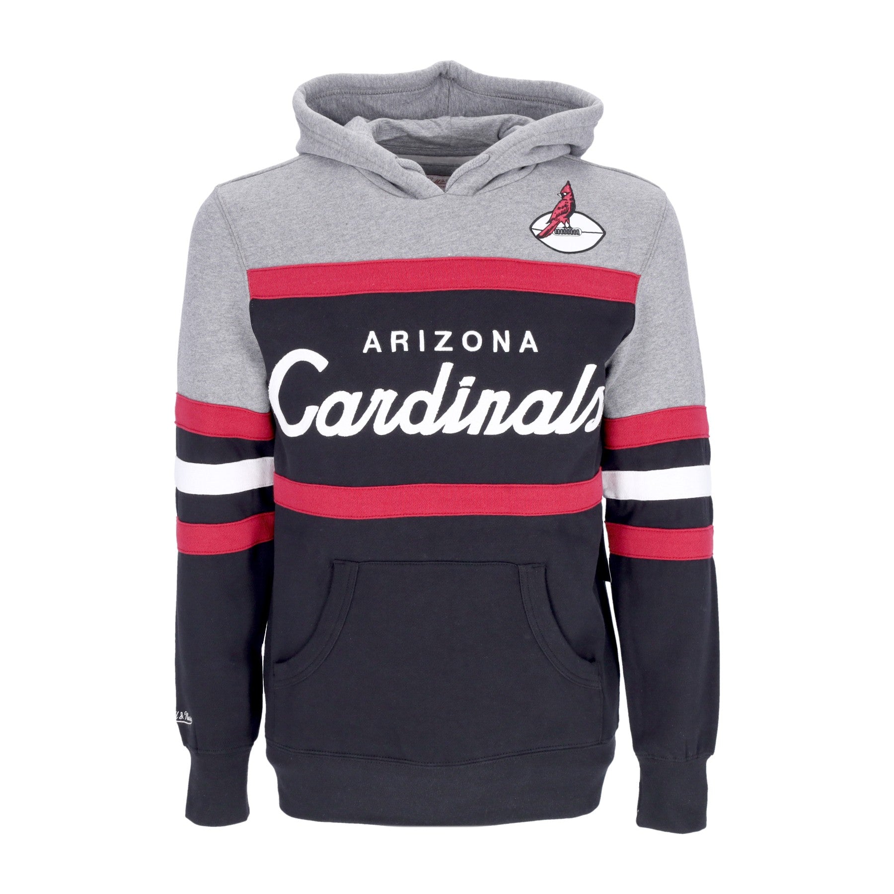 Mitchell & Ness, Felpa Cappuccio Uomo Nfl Headcoach Hoodie Aricar, Black