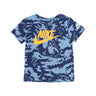 Nike, Maglietta Bambino Futura Camo Aop Tee, Cerulean