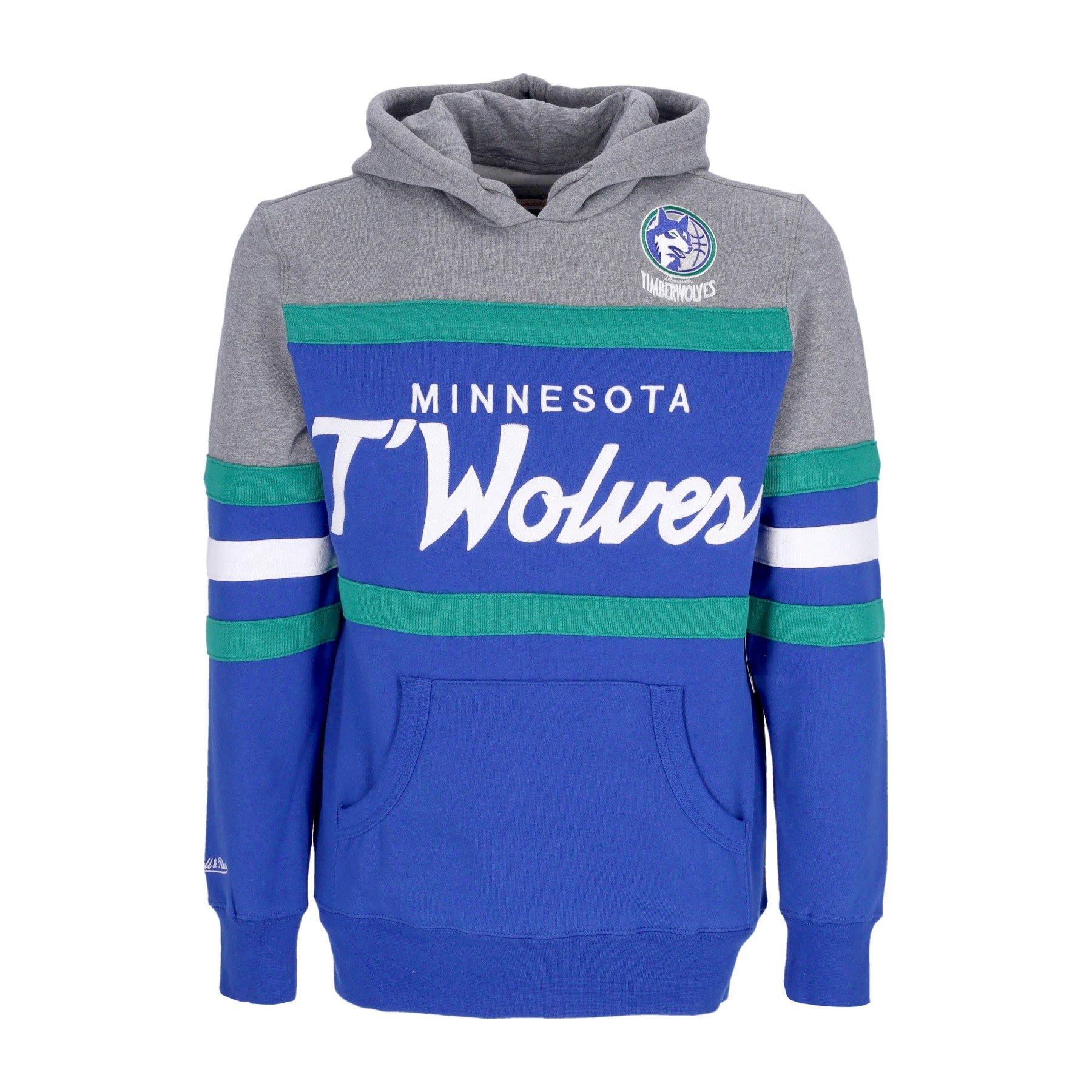 Mitchell & Ness, Felpa Cappuccio Uomo Nba Headcoach Hoodie Hardwood Classics Mintim, Royal