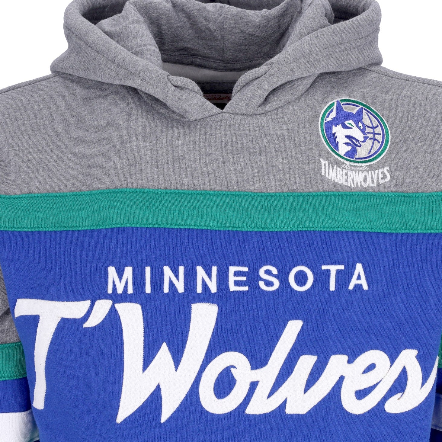 Mitchell & Ness, Felpa Cappuccio Uomo Nba Headcoach Hoodie Hardwood Classics Mintim, 