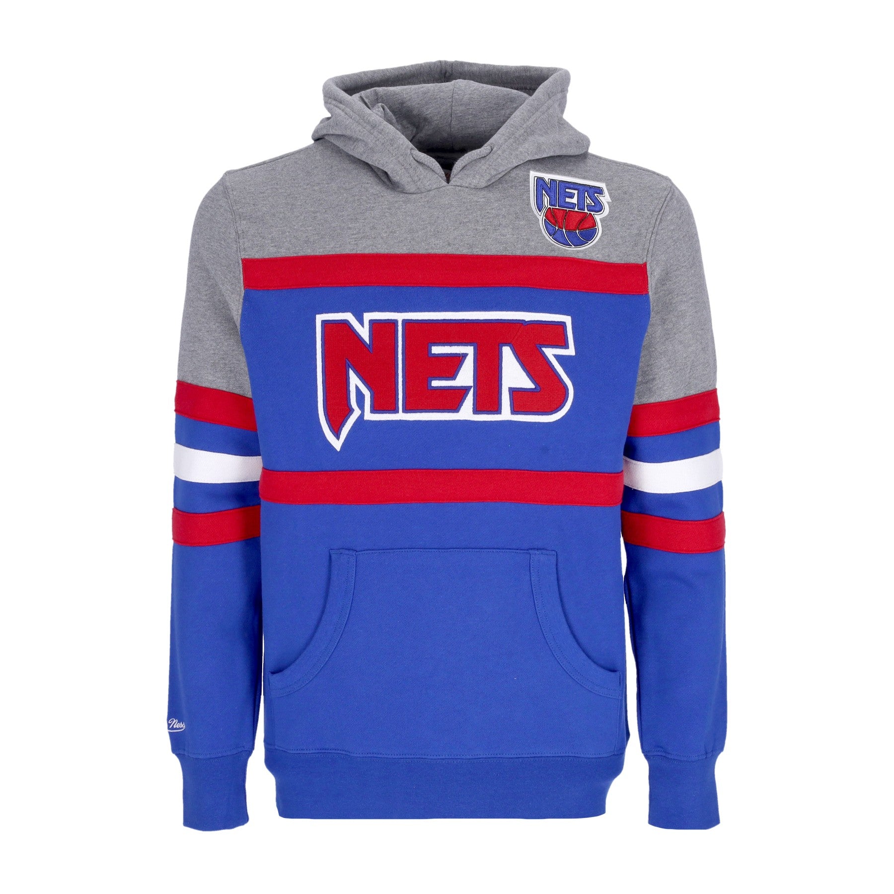 Mitchell & Ness, Felpa Cappuccio Uomo Nba Headcoach Hoodie Hardwood Classics Nejnet, Royal